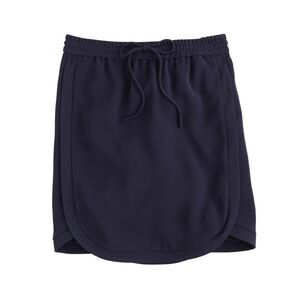 J.Crew Navy Blue Drapey Double-twill Skirt
